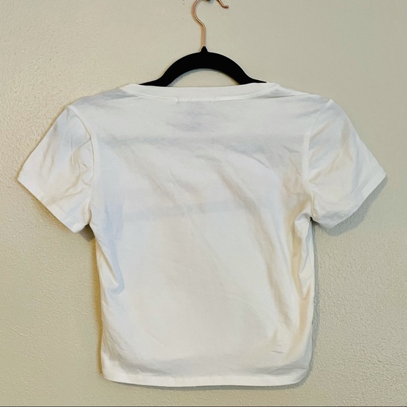 💥NWT💥forever 21 short sleeve top with stripes ♥️💛💙 - Picture 2 of 3